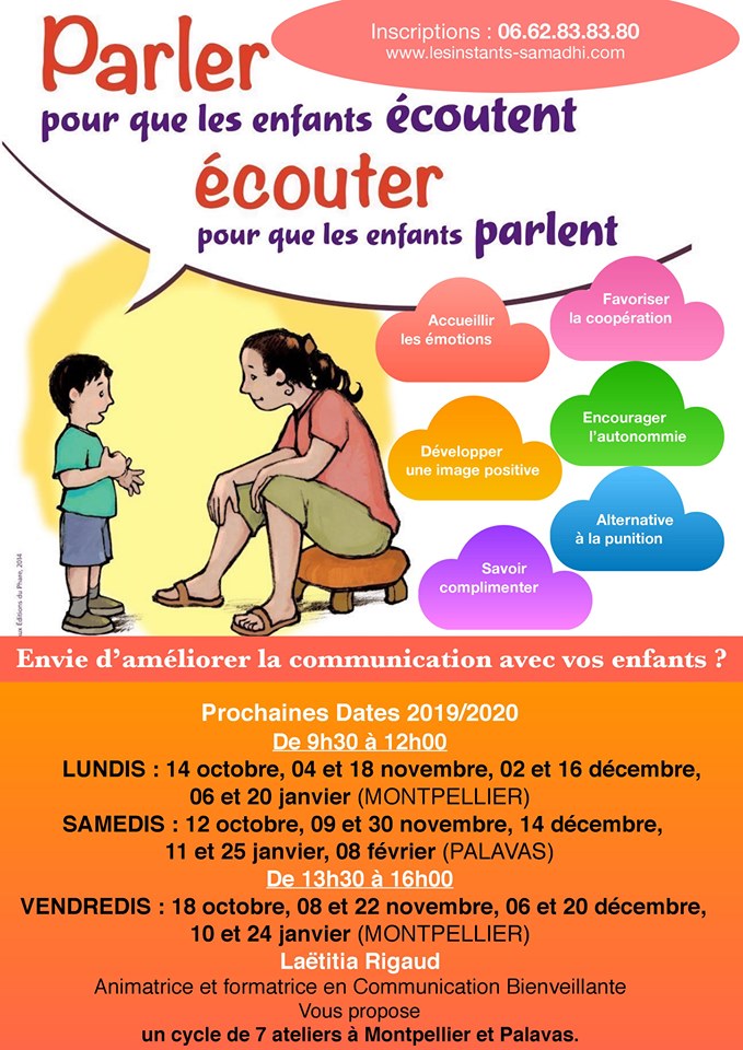 Atelier Parents - Parler pour que les enfants écoutent, écouter pour que les enfants parlent
